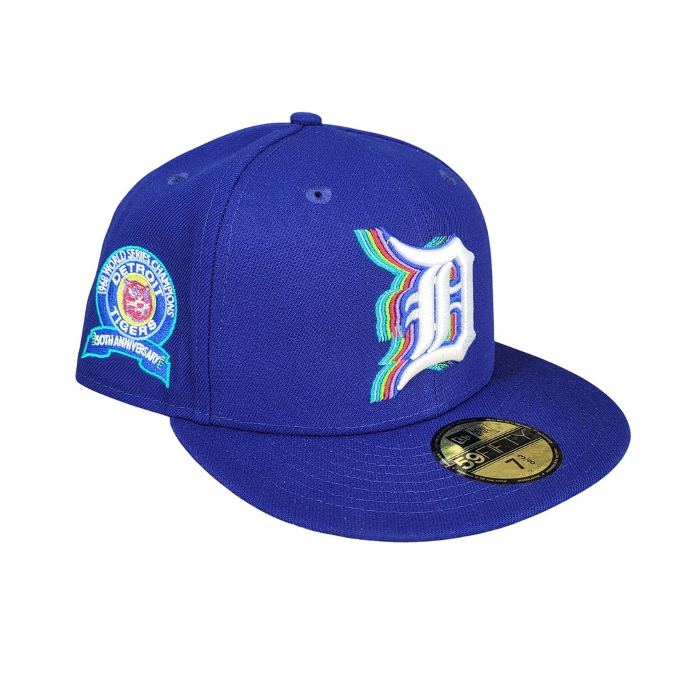 New Era Detroit Tigers World Series 50th Anniversary 59FIFTY Fitted Hat Sz 7 3/8
